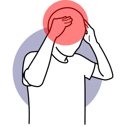 Headache — pain treatment illustration, Dr. MKB Tanveer, Dhaka