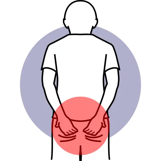 Pain at the Tailbone (End of the Spine) — pain treatment illustration, Dr. MKB Tanveer, Dhaka