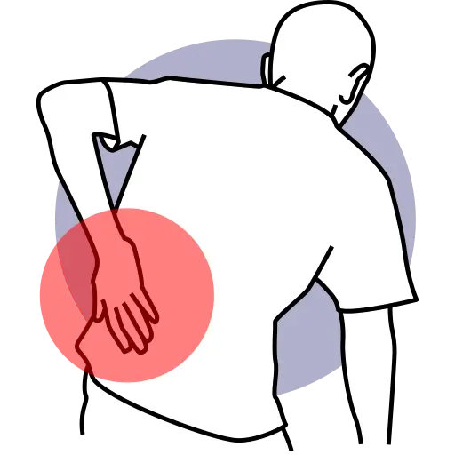 Back Pain or PLID — pain treatment illustration, Dr. MKB Tanveer, Dhaka